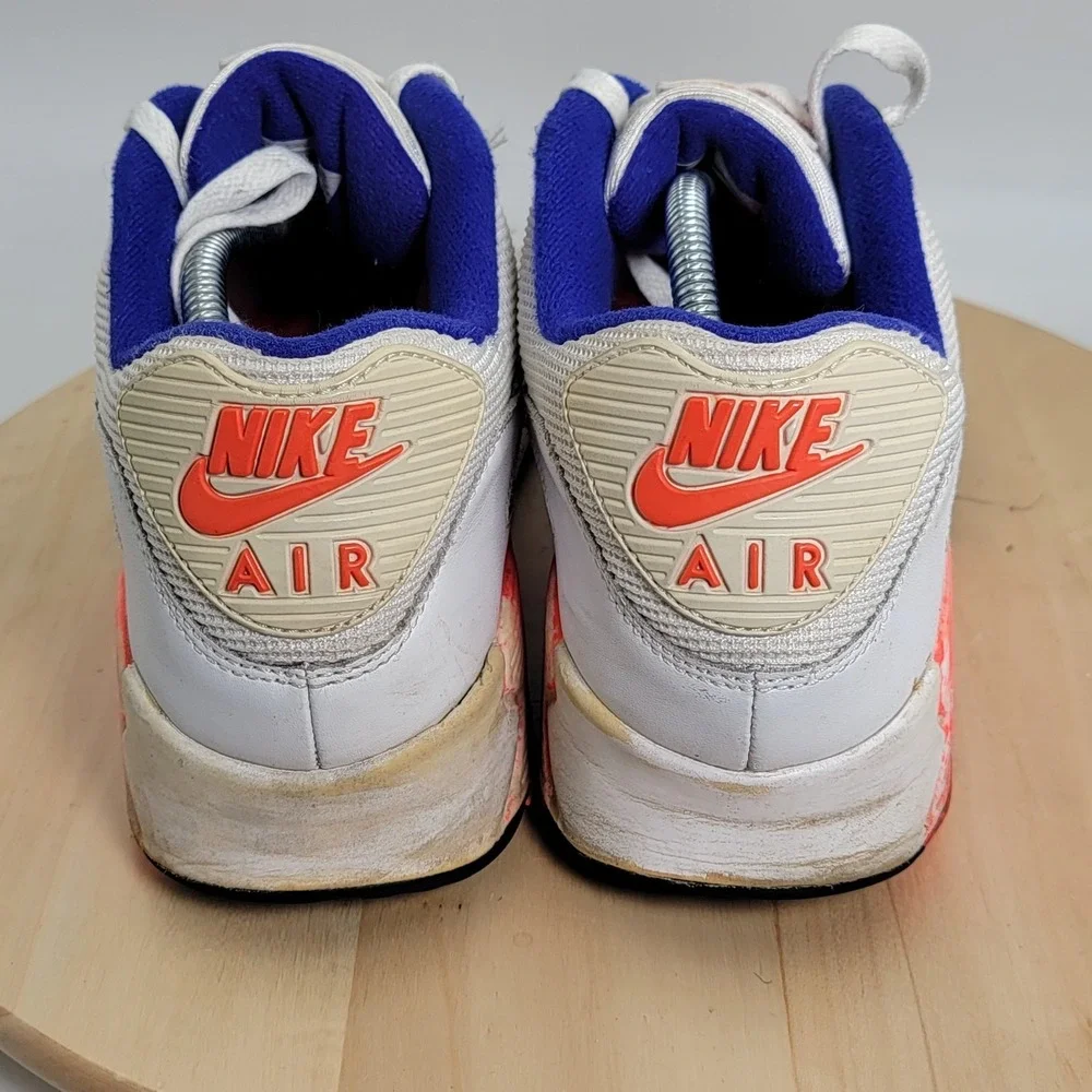 Nike Mens Air Max 90 Essential 537384-136 White Running Shoes Sneakers Size 10.5